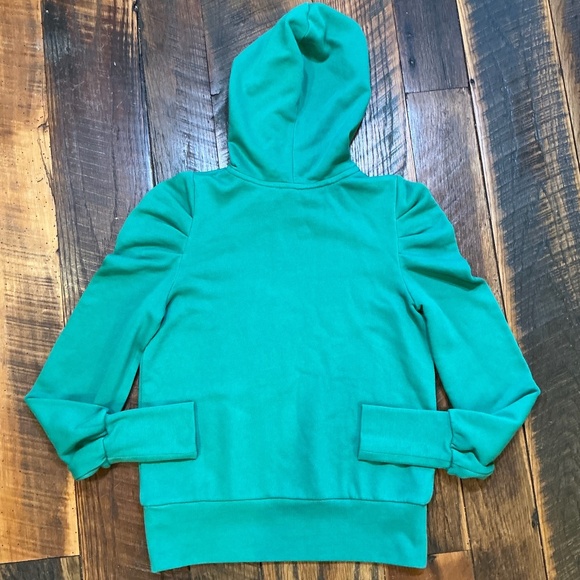 Evereve Myla Pleated Hoodie Green Women’s Size XS NWT - Picture 4 of 9